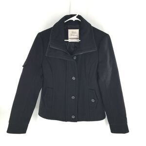 Urban Behavior Wool Blend Coat Size Medium Womens Solid Black Jacket Casual M